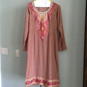 HANDMADE INDIAN ETHNIC 
LONG SLEEVE TUNIC DRESS